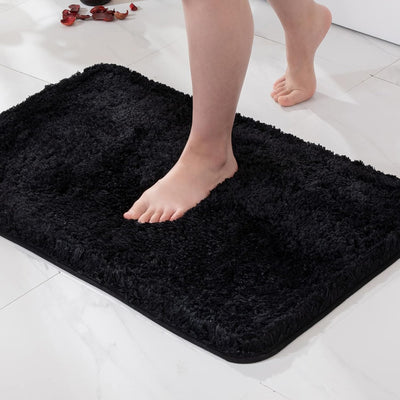 MIULEE Badematte Weiche Badteppich rutschfest Badvorleger Fussmatte Badzimmermatte Bettvorleger Flau