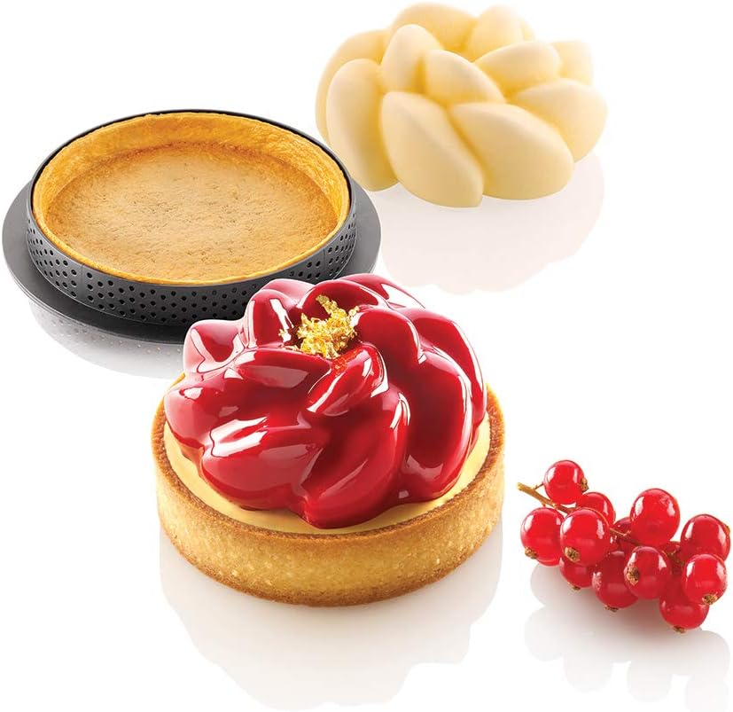 Silikomart Silikonform für Tarte-Ringe Blume, Durchmesser 80 cm