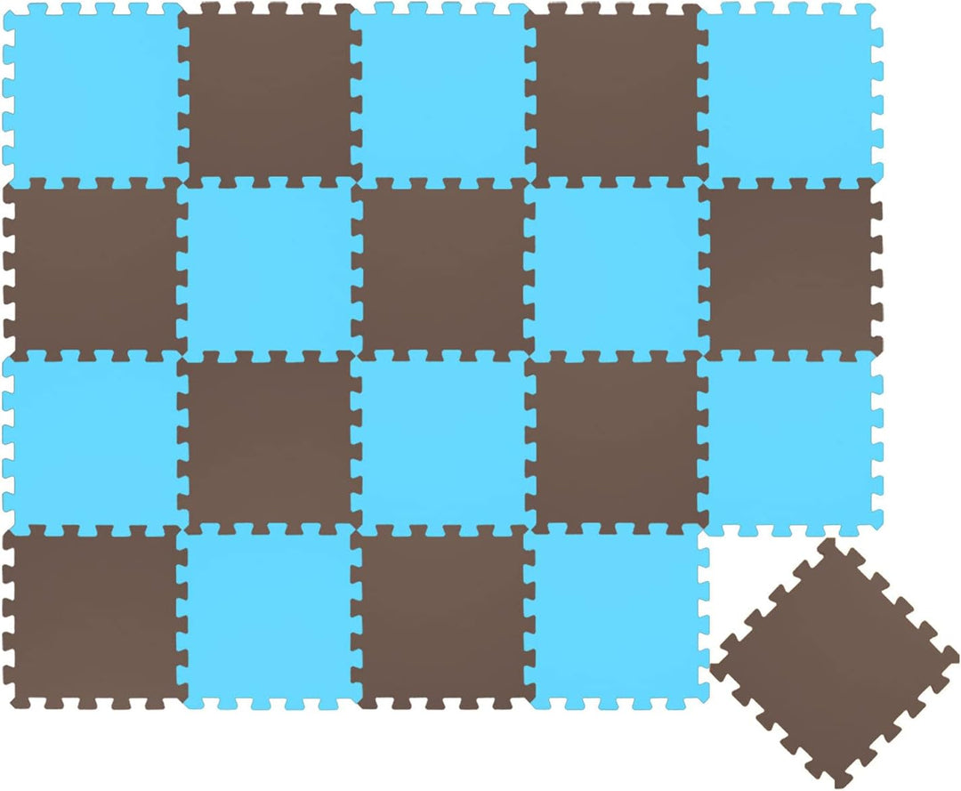LittleTom 18 Teile Spielmatte Baby ab Null - 30x30 Schaumstoff Puzzlematte Kinder Isomatte Baby Spie