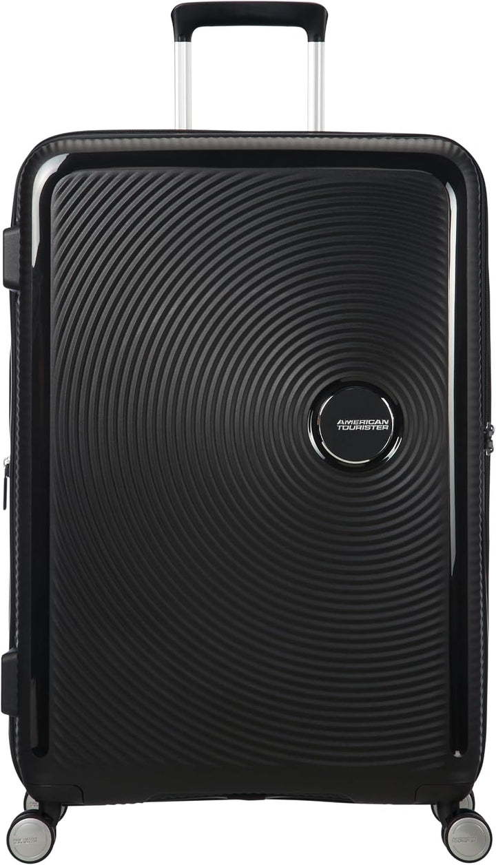 American Tourister Soundbox - Spinner L Erweiterbar Koffer, 77 cm, 110 L, Schwarz (Bass Black) Schwa