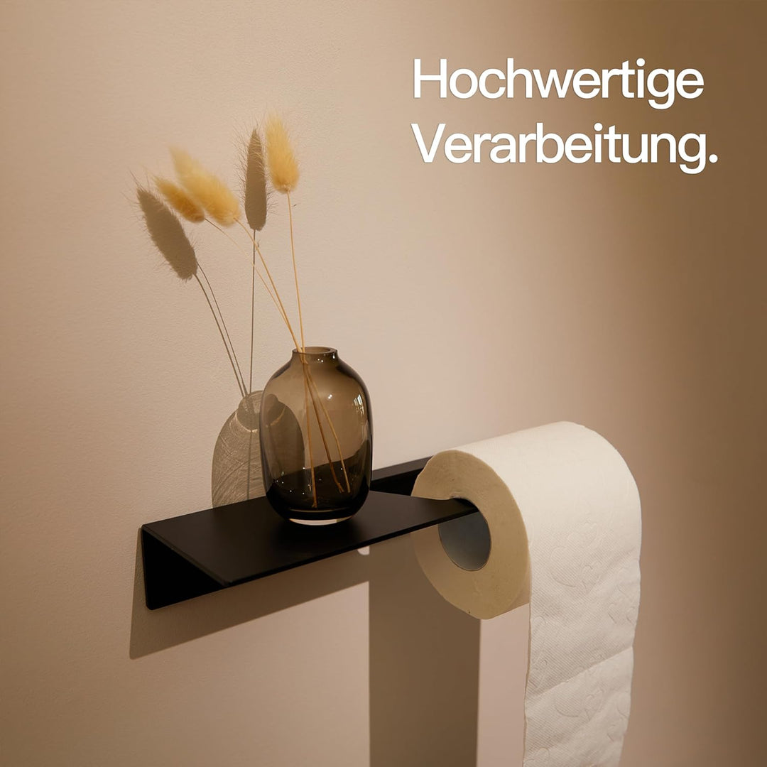 Designfabrik Hamburg Toilettenpapierhalter ohne Bohren | Klopapierhalter zum Kleben | Klorollenhalte