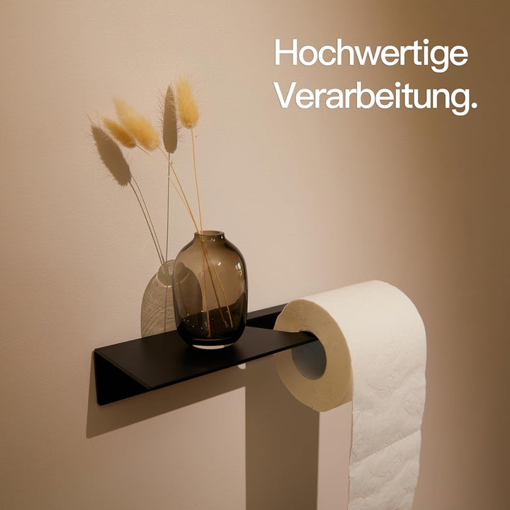 Designfabrik Hamburg Toilettenpapierhalter ohne Bohren | Klopapierhalter zum Kleben | Klorollenhalte