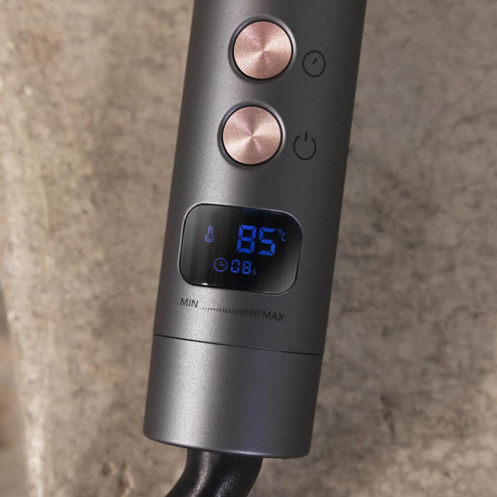 Cecotec Lockenstab Bamba SurfCare 850 Magic Waves Vision. Digitalmotor, Keramikumhüllung des Zylinde