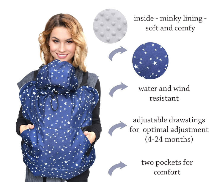 MijaCulture Tragecover, Universal Bezug für alle Babytragen und Tragetücher Baby Carrier Cape 4127 (