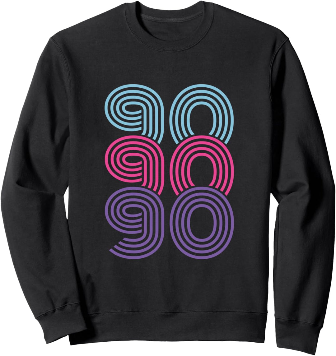 Buntes 90er Geschenk Disko Musik 1990 Sweatshirt