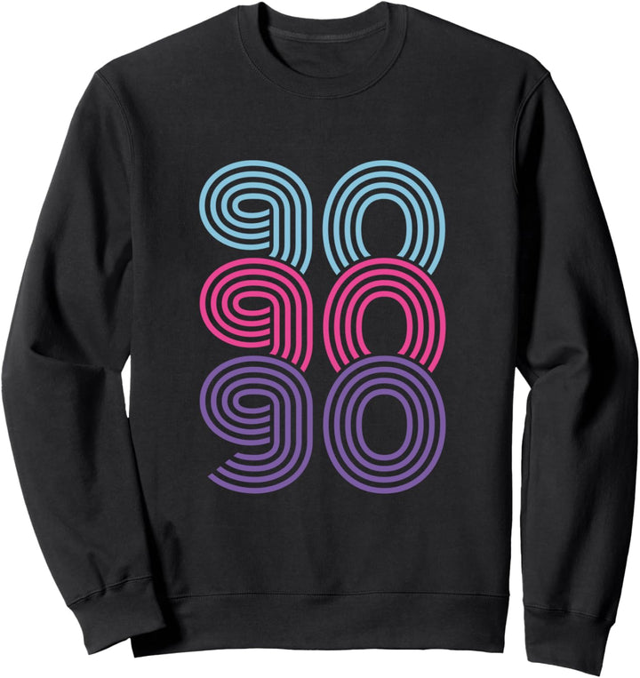 Buntes 90er Geschenk Disko Musik 1990 Sweatshirt