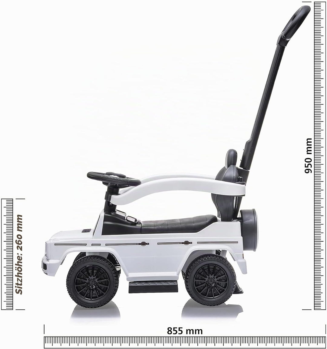 JAMARA 460625 - Rutscher Mercedes-Benz G 350 d 3in1 – ab 6 Monate, Sitzhöhe 260 mm, Kippschutz, Schu