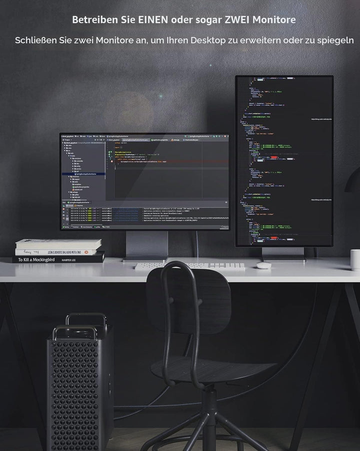 DisplayPort 1.4 auf HDMI 2.1 8K Kabel,Maxonar DP auf HDMI-Kabel 2m(6.6ft),[Aluminiumgehäuse,Nylongef