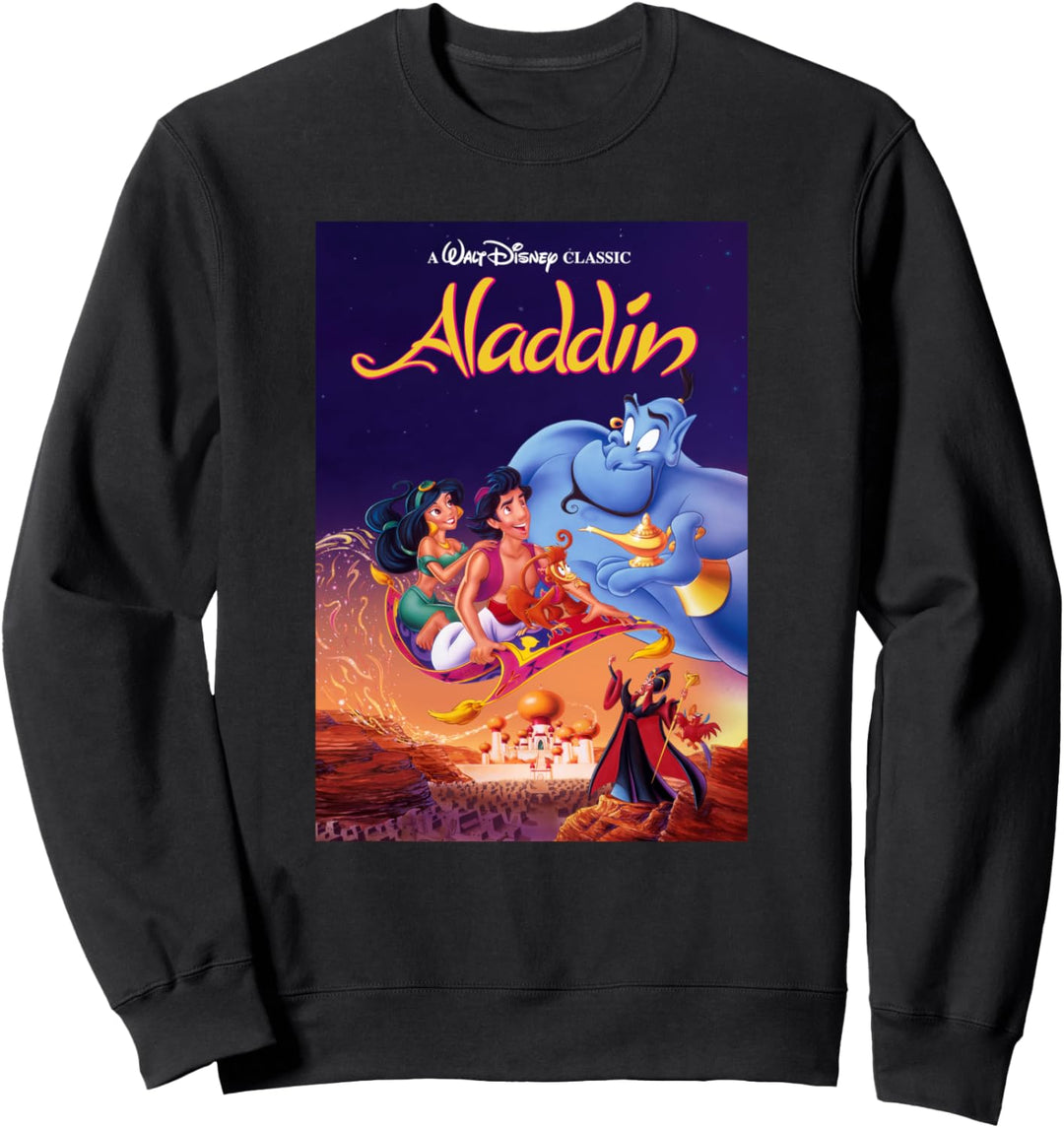 Disney Aladdin 90s Disney Movie VHS Cover Retro Sweatshirt