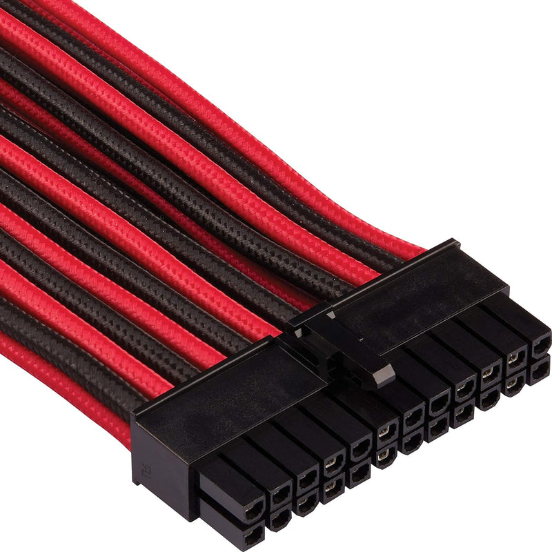 Corsair Premium Sleeved Netzteil Pro-Kabel-Set Typ4 (Generation 4-Serie) Rot/Schwarz Pro-Set Rot/Sch