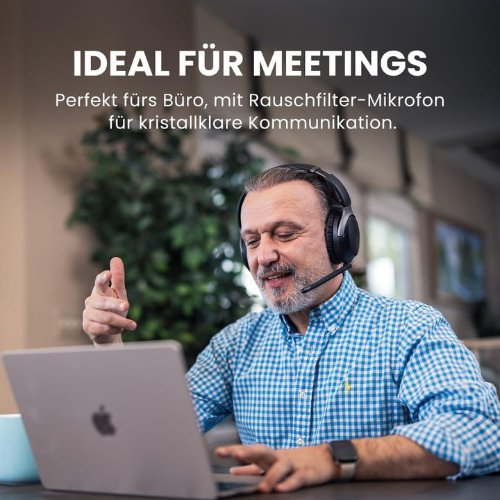 Avantalk Aria 3 - Bluetooth 5.3 Kabellos Headset mit abnehmbarem Noise-Cancelling Mikrofon, klare Sp