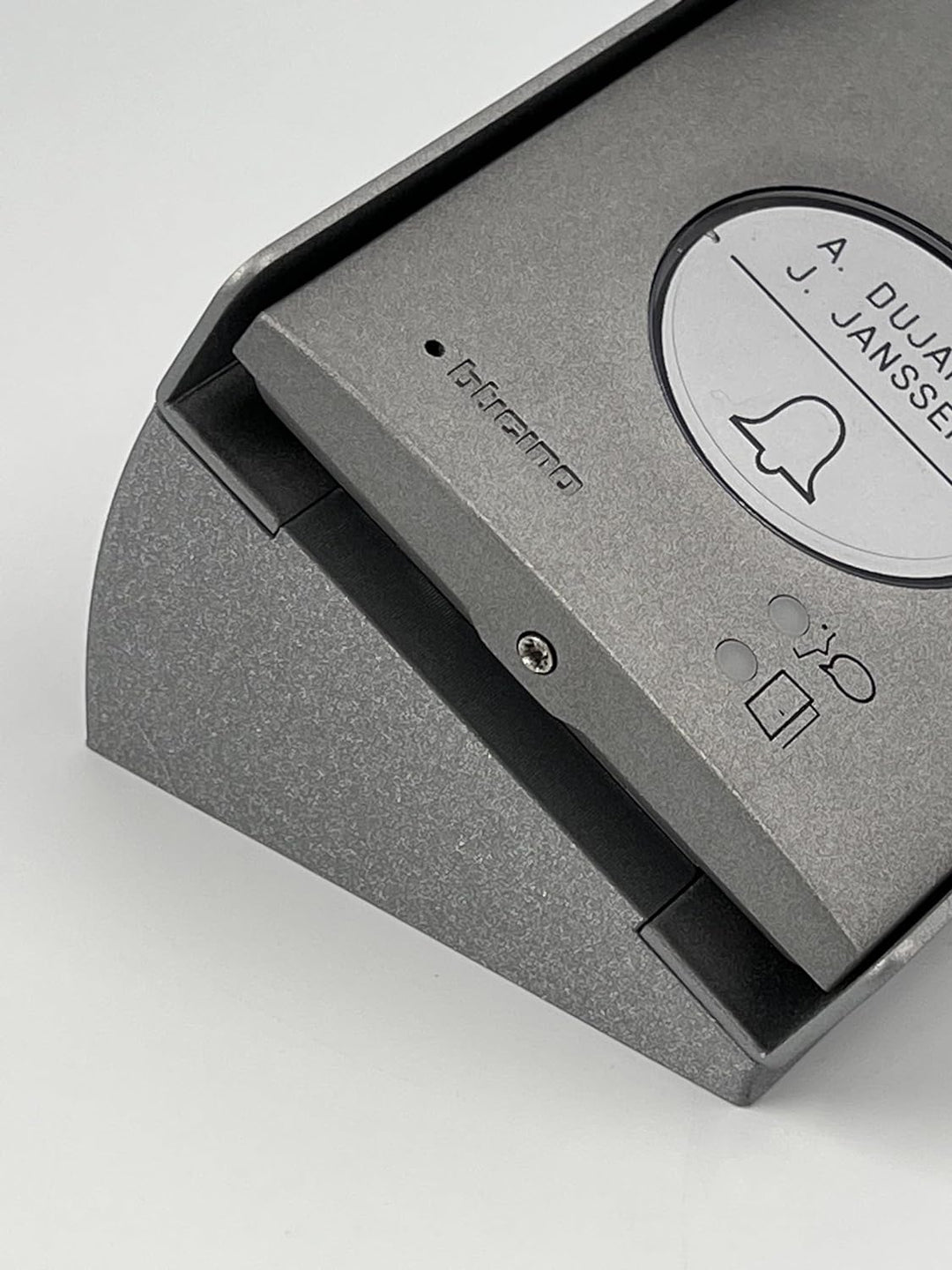 XONI Gehäuse 30° Winkel rechts grau metallisiert kompatibel mit BTicino Linea 3000 Videotelefon & An