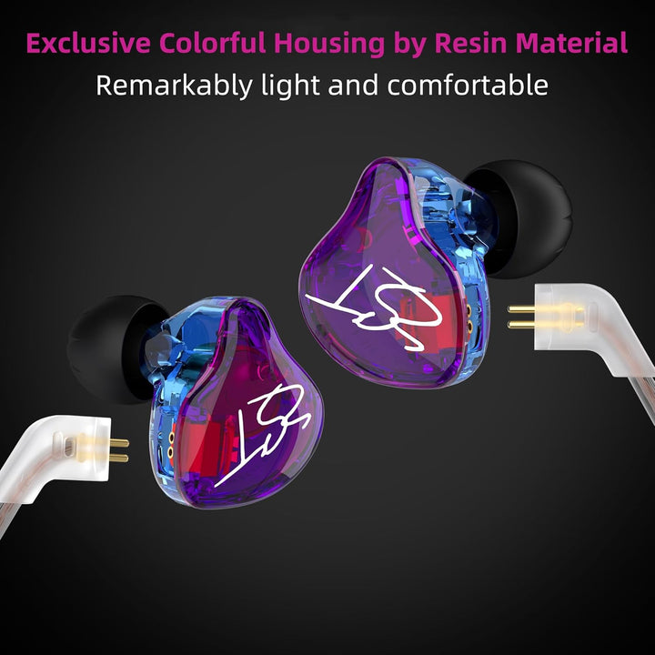 Yinyoo KZ ZST Bunte Hybrid-Balance-Armatur mit dynamischem In-Ear-Kopfhörer 1BA + 1DD HiFi-Headset (