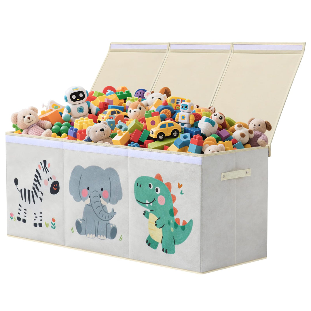 ELUCHANG Aufbewahrungsbox mit Deckel Kinder, 147L Grosse Faltbare Truhen & Kisten für Kinder, Spielz