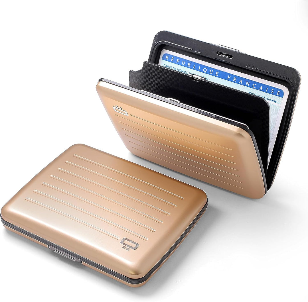 OGON Aluminium Geldbörse Smart Case V2 Large - Verstecktes Fach für Münzen und Scheine - RFID Schutz