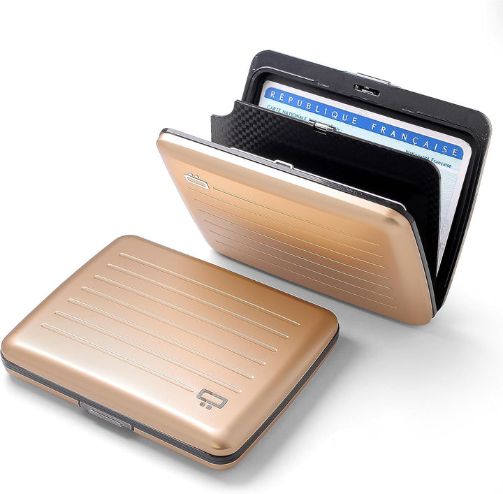 OGON Aluminium Geldbörse Smart Case V2 Large - Verstecktes Fach für Münzen und Scheine - RFID Schutz