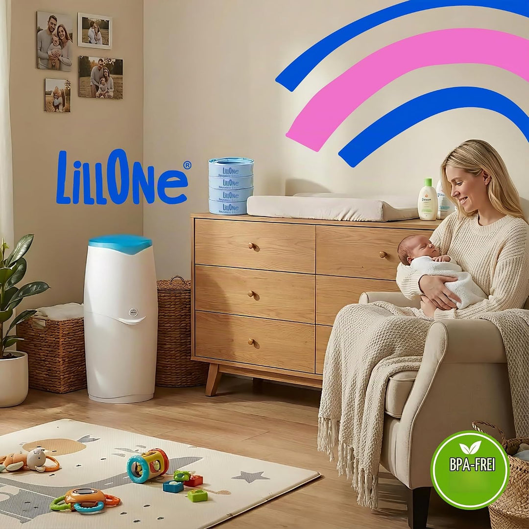 LillOne 4 Nachfüllkassetten, wiederverwendbare, kompatibel mit dem Angelcare - Beutel für das Entsor