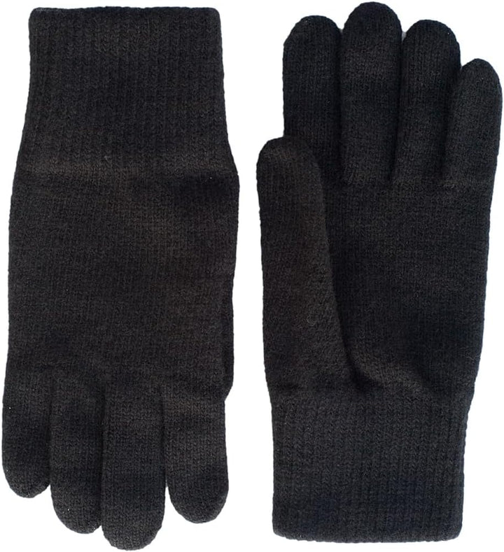 FosterNatur, Merino Damen Wollhandschuhe/Fingerhandschuhe, 100% Wolle Merino extrafein 7.5 Schwarz,