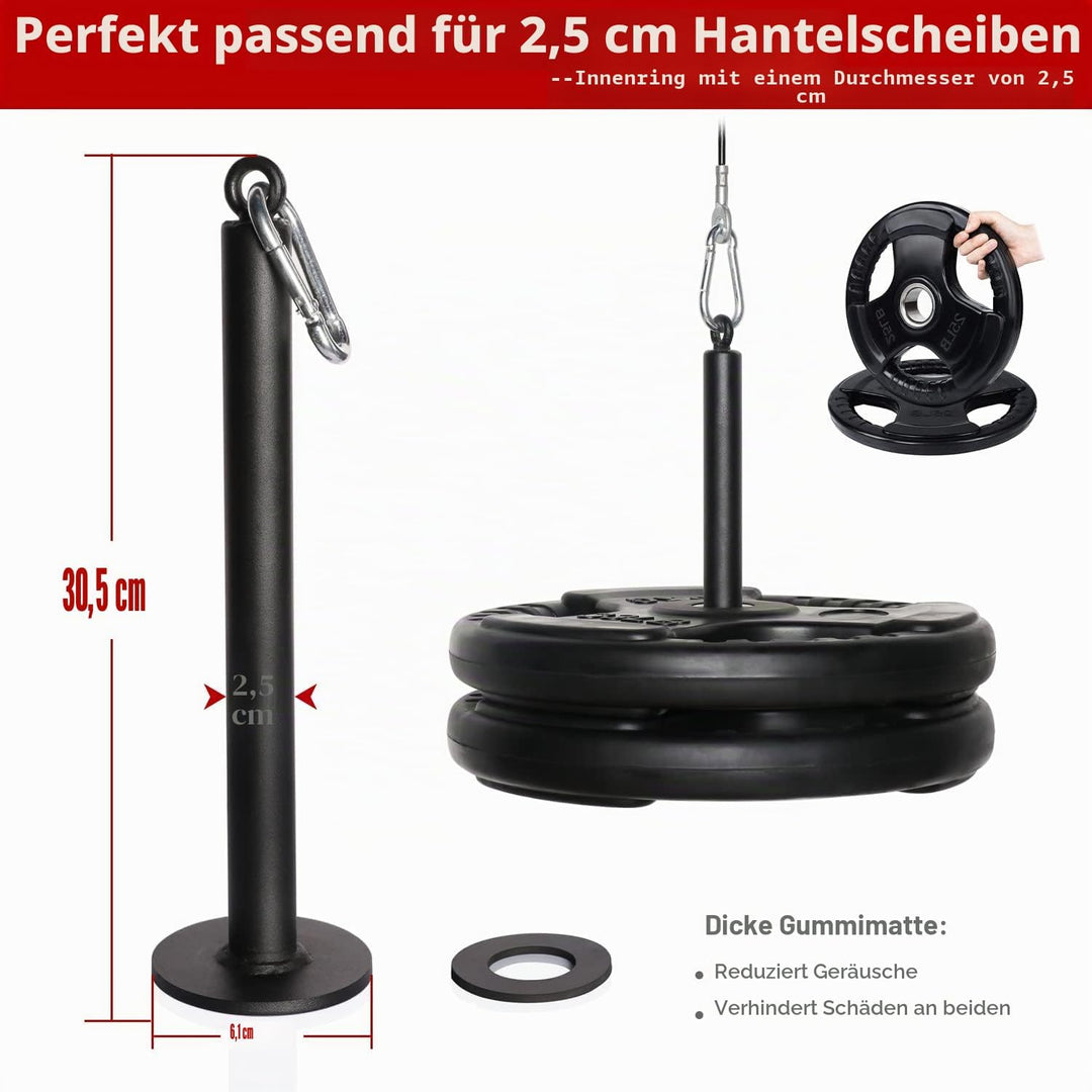 SYL Fitness Gewichtsplatte Ladestift 25mm/50mm, Fitness Weight Plate Loading Pin Home Gym Workout Bl