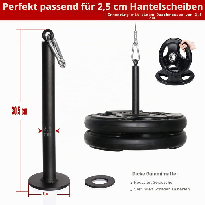 SYL Fitness Gewichtsplatte Ladestift 25mm/50mm, Fitness Weight Plate Loading Pin Home Gym Workout Bl