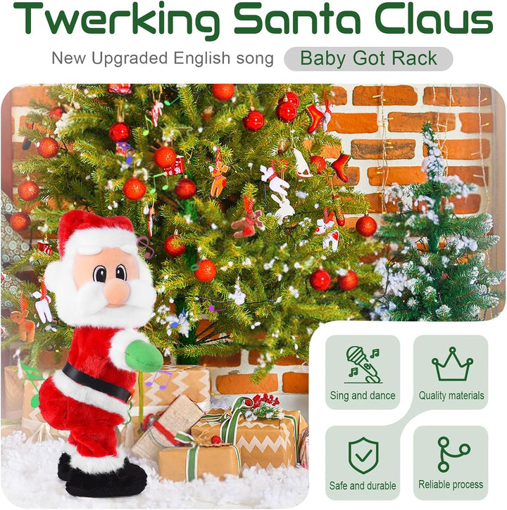 SdeNow Twerkender WeihnachtsmannHüftschüttelnder Tanzender Weihnachtsmann mit Musik singender und an