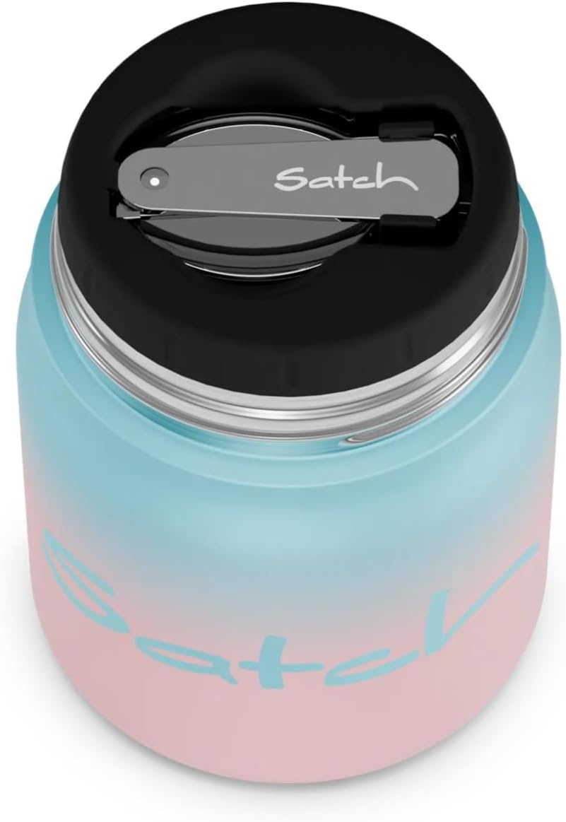 Satch Thermo Lunchbox 500ml, auslaufsicher, isoliert, mit Gabel-Löffelkombination Light Blue Graffit