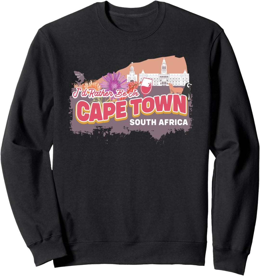 Ich wäre lieber in Kapstadt Südafrika Vintage Souvenir Sweatshirt