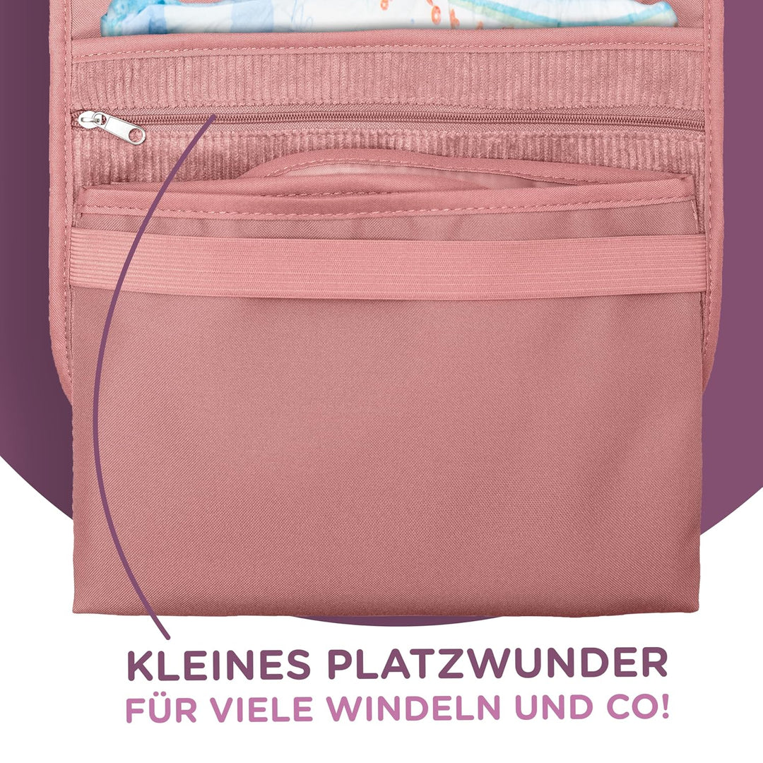 Jubi® Windeltasche mit Wickelunterlage für unterwegs mit extra viel Platz - Kleine Wickeltasche - Co