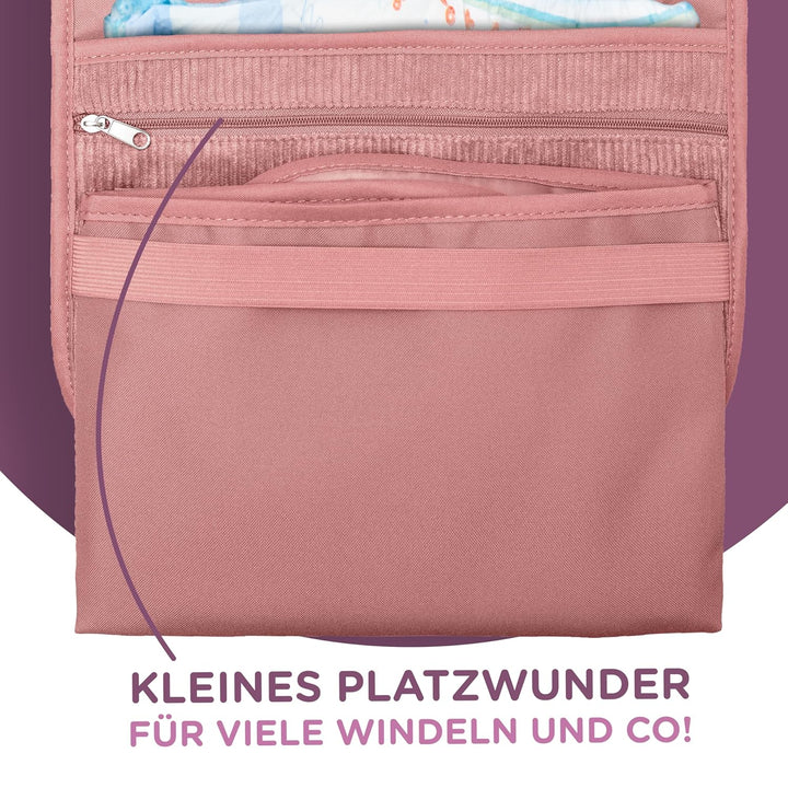Jubi® Windeltasche mit Wickelunterlage für unterwegs mit extra viel Platz - Kleine Wickeltasche - Co