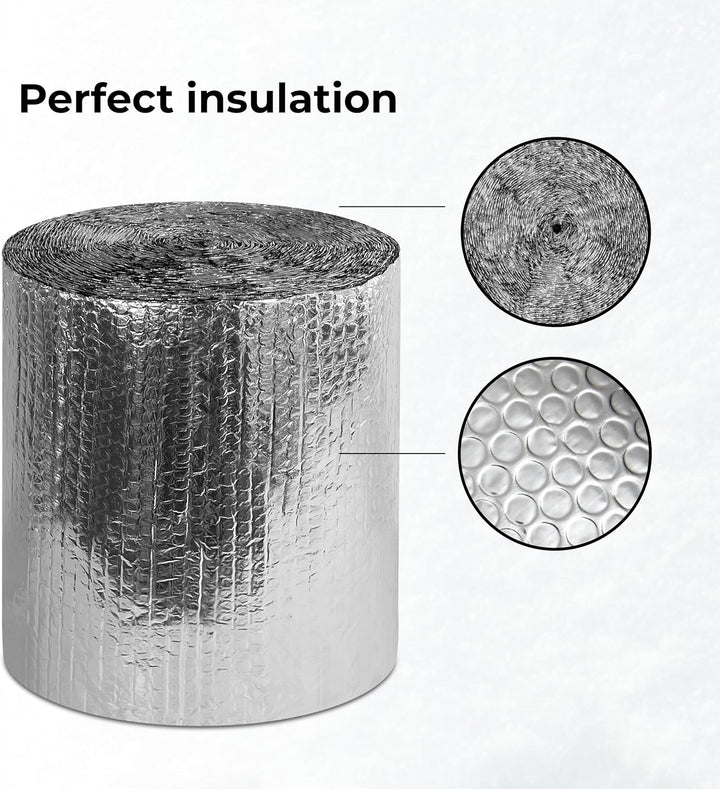 Heizkörper Reflexionsfolie Heizung Isolierfolie 0,6 m x 15 m x 3mm - Isoliermatte Thermofolie Dämmfo