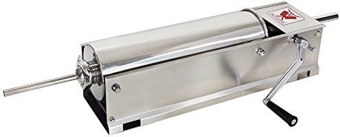 Beeketal 'BTH07' Edelstahl Industrie Wurstfüllmaschine (7 L Volumen/horizontale Ausführung), Profi W