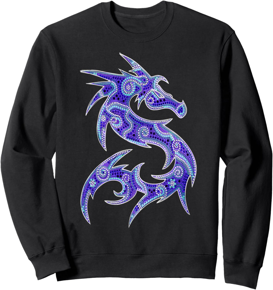 FANTASY DRAGON - dot painting art 5 - Fan Fun Sweatshirt