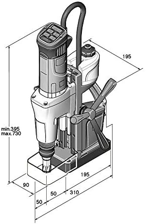 Fein Magnet-Kernbohrmaschine KBM 50 U (1200 Watt, 2 Gang, verschleissfest, MK3-Werkzeugaufnahme) 727