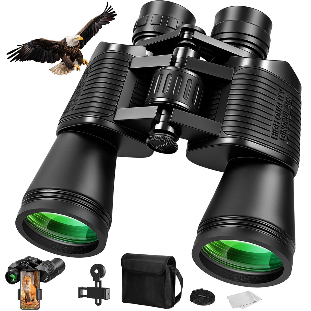 Fernglas 20X50 HD Kompakt Ferngläser Erwachsene Wasserdicht für Vogelbeobachtung, Jagd, Wandern,Konz