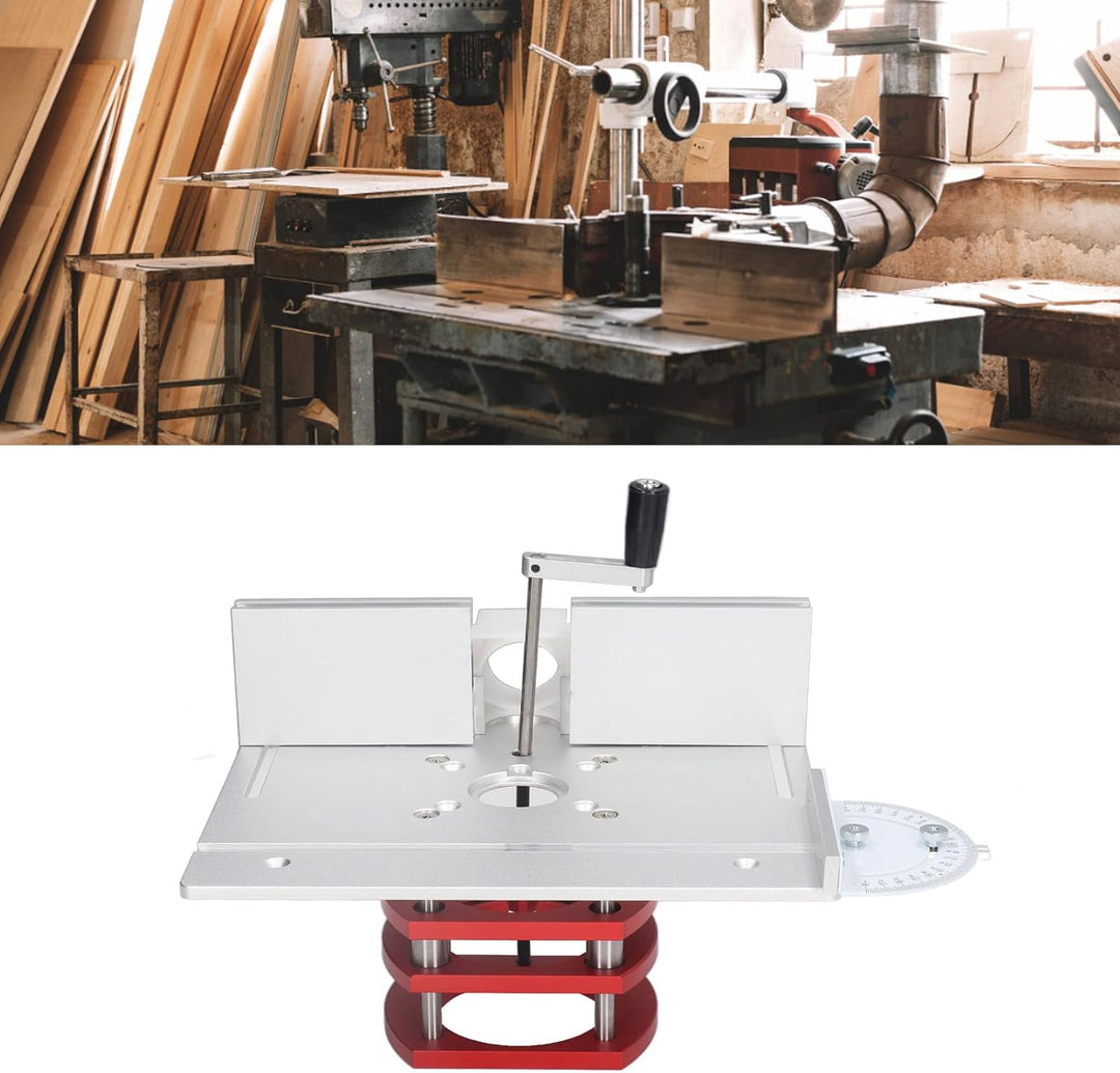 Oberfräserlift mit Oberplatte, Aluminium-Präzisionsfräser-Hebesystem mit Gehrungslehre, Holzbearbeit
