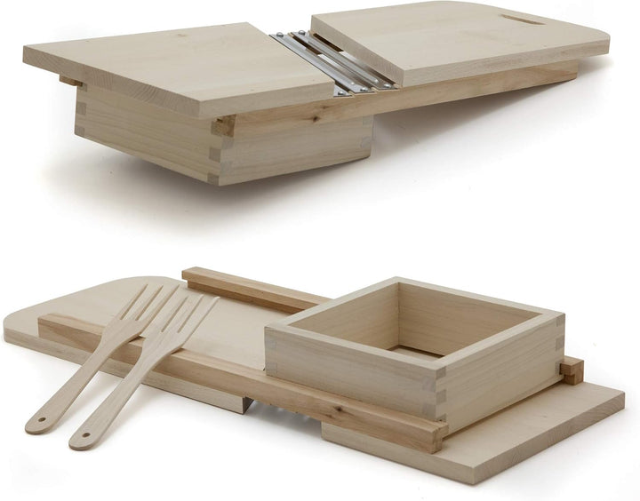 Krauthobel Set Holz Gemüsehobel 66 x 24 cm Buchenholz + Krautstampfer 60 cm
