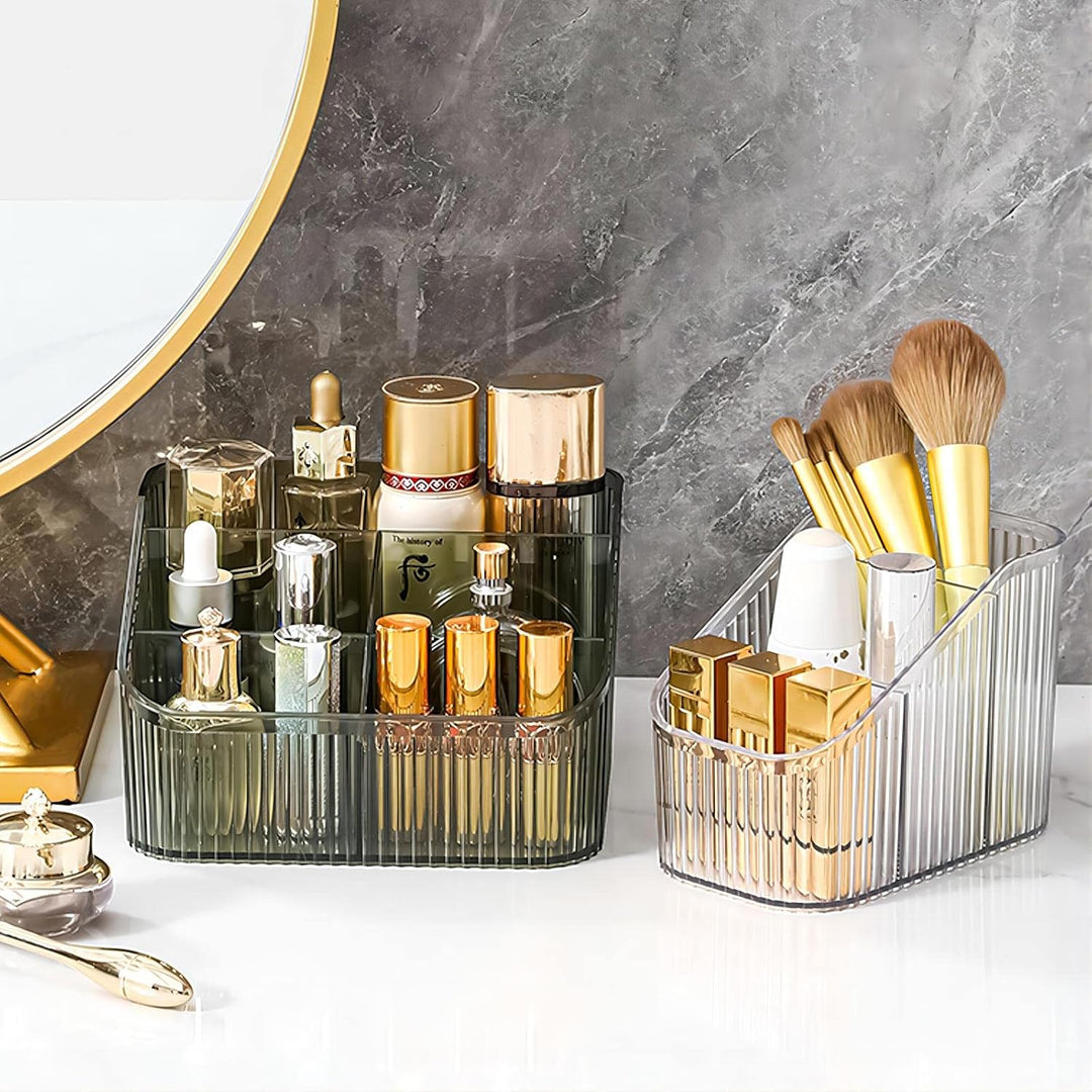DASITON Make up Organizer,Kosmetik Organizer mit 5 Fächern,Acryl Kosmetik Aufbewahrung mit Grosser K