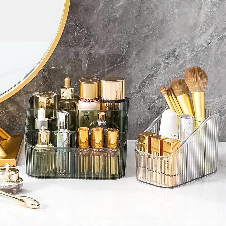 DASITON Make up Organizer,Kosmetik Organizer mit 5 Fächern,Acryl Kosmetik Aufbewahrung mit Grosser K