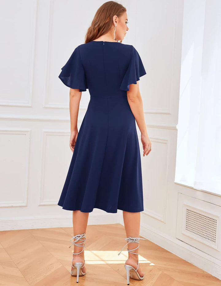 bridesmay Damen Kleider Vintage Kleider 50er Jahre Rockabilly A Line Cocktailkleid Abendkleider Eleg