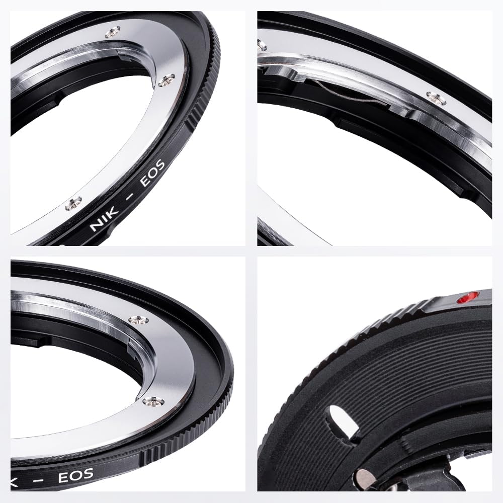 K&F Concept AI-EOS Objektivadapter für Nikon AI AI-S A, Canon EOS EF EF-S und für 60D 50D 550D 500D