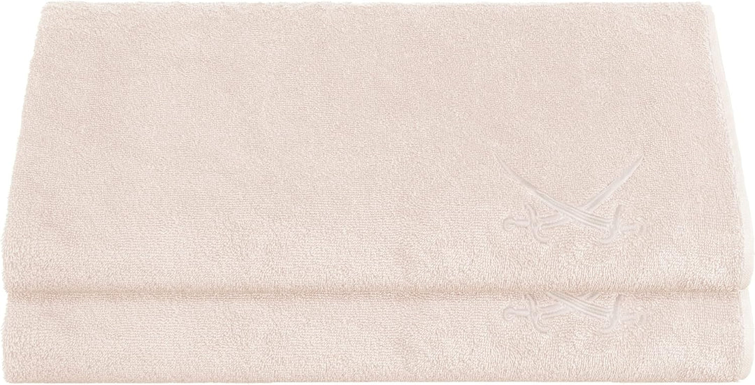 Sansibar Duschtuch 70x140 cm mit gesticktem Säbel Logo Badtuch Handtuch 100% Baumwolle (2er Set, San