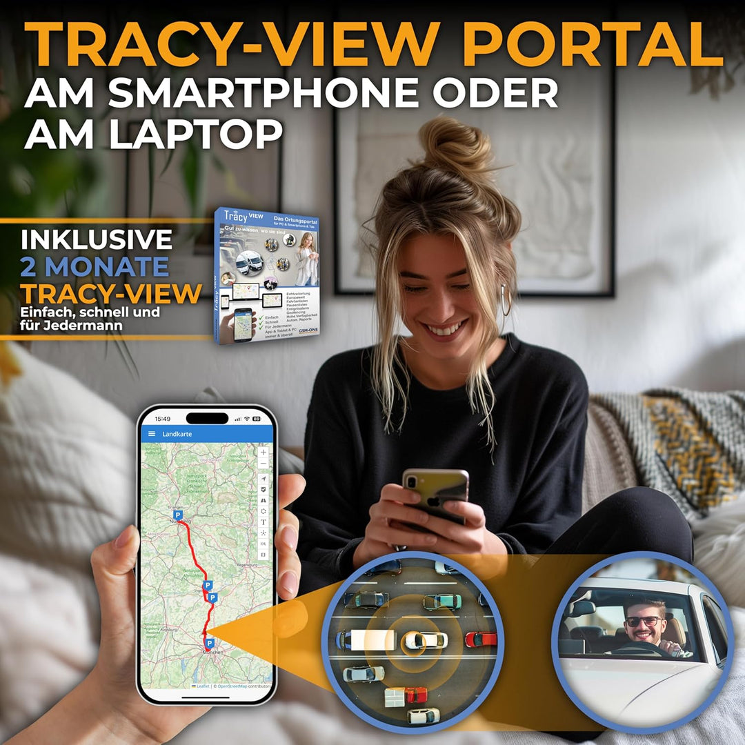 GPS SOFORTSTARTPAKET TRACY-TL4G LTE von GSM-One. Ortungslösung für PKW/LKW/Boot. Anbringen .. fertig