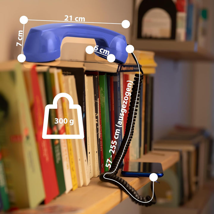 Retro Handyhörer für Apple iPhones mit Lightning (passender Adapter mit inbegriffen) in der Form ein