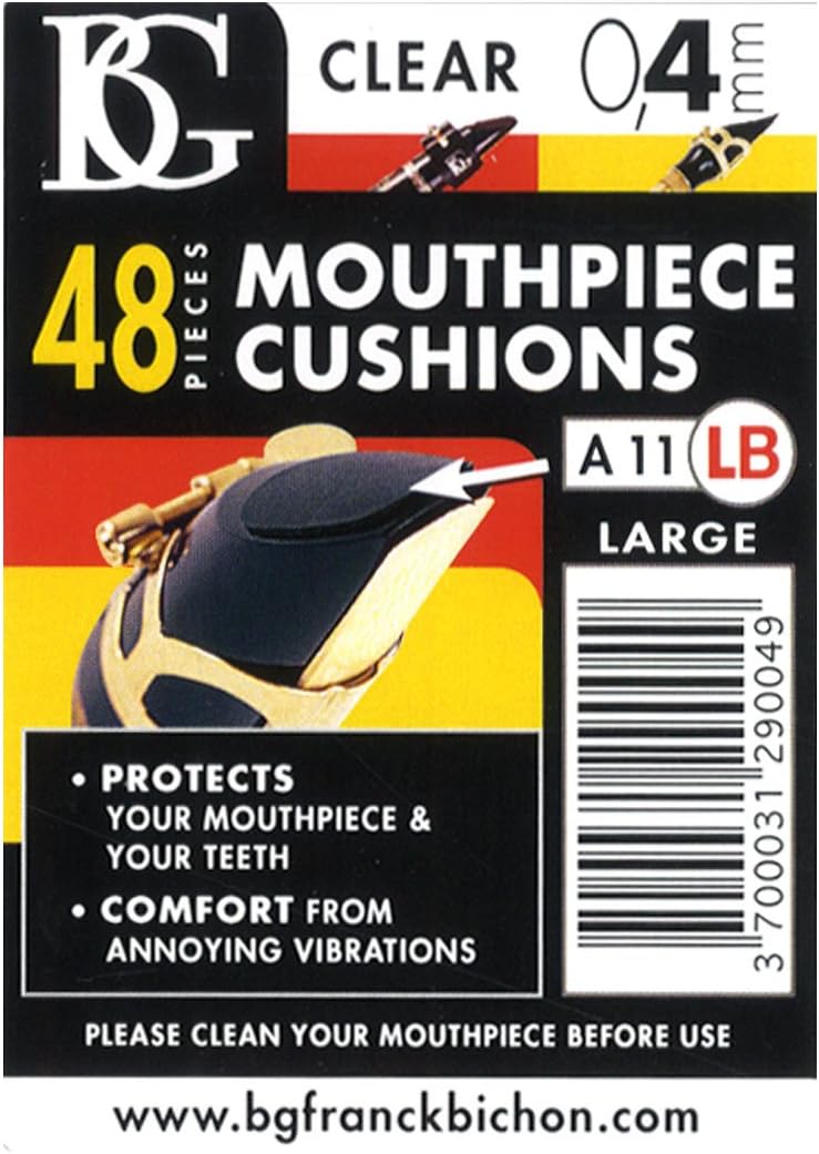 BG A11LB - Bissplatte für Klarinette und Saxophon Klar, Gross 0,4mm (48x) Gross 0,4mm (Inhalt 48 Stü