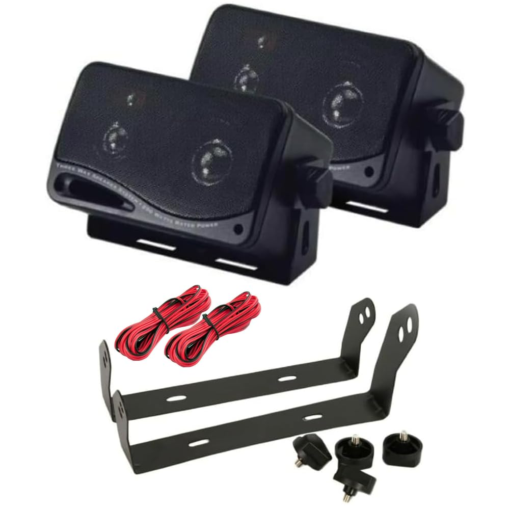 KIT-Set FÜR Pyramid 2022SX, 2 Schwarze Bassreflex-Lautsprecher, 15 cm, 3-Wege, 200 Watt RMS und 400