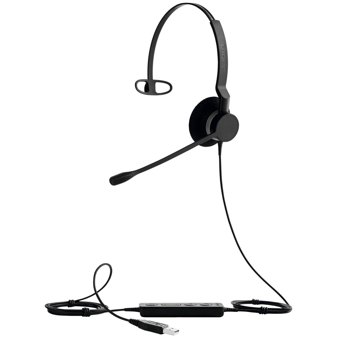 Jabra Biz 2300 USB-A UC On-Ear Mono Headset - Unified Communications zertifizierter Noise Cancelling