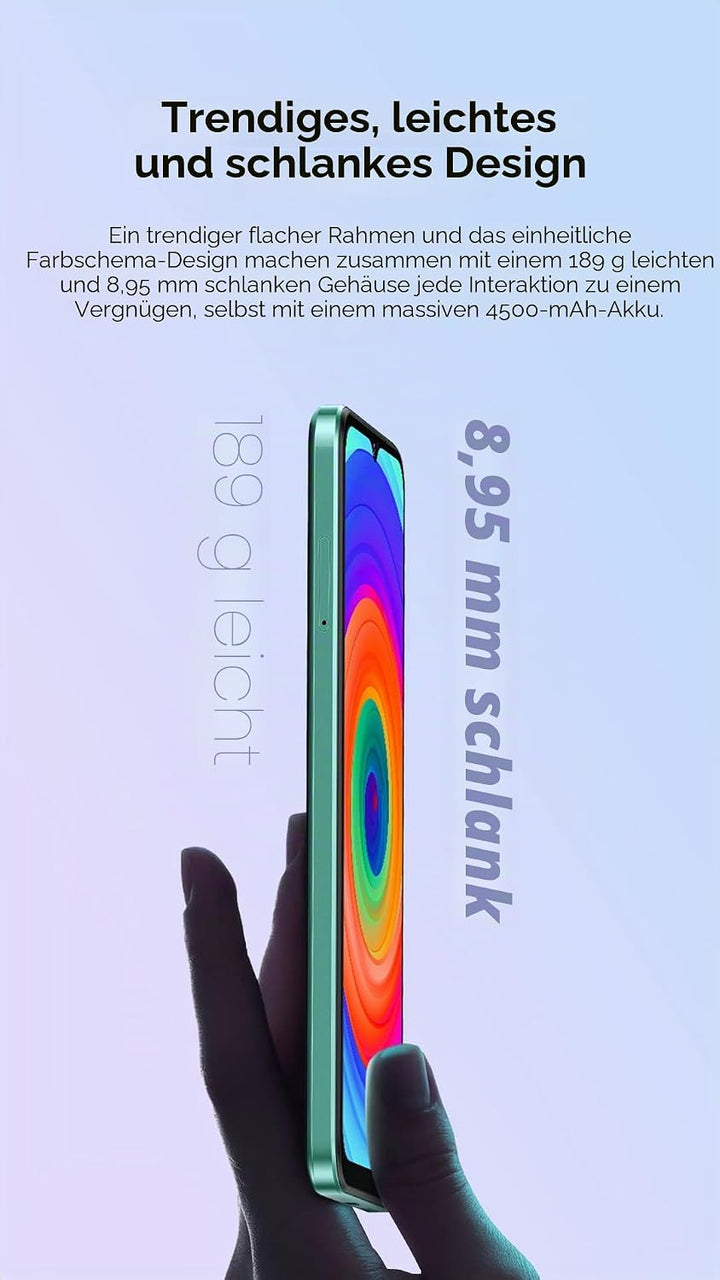 Ulefone Android 12 4G Smartphone ohne Vertrag Note 14(64GB), 3-Karten-Steckplatz, Quad Core 4GB+64GB