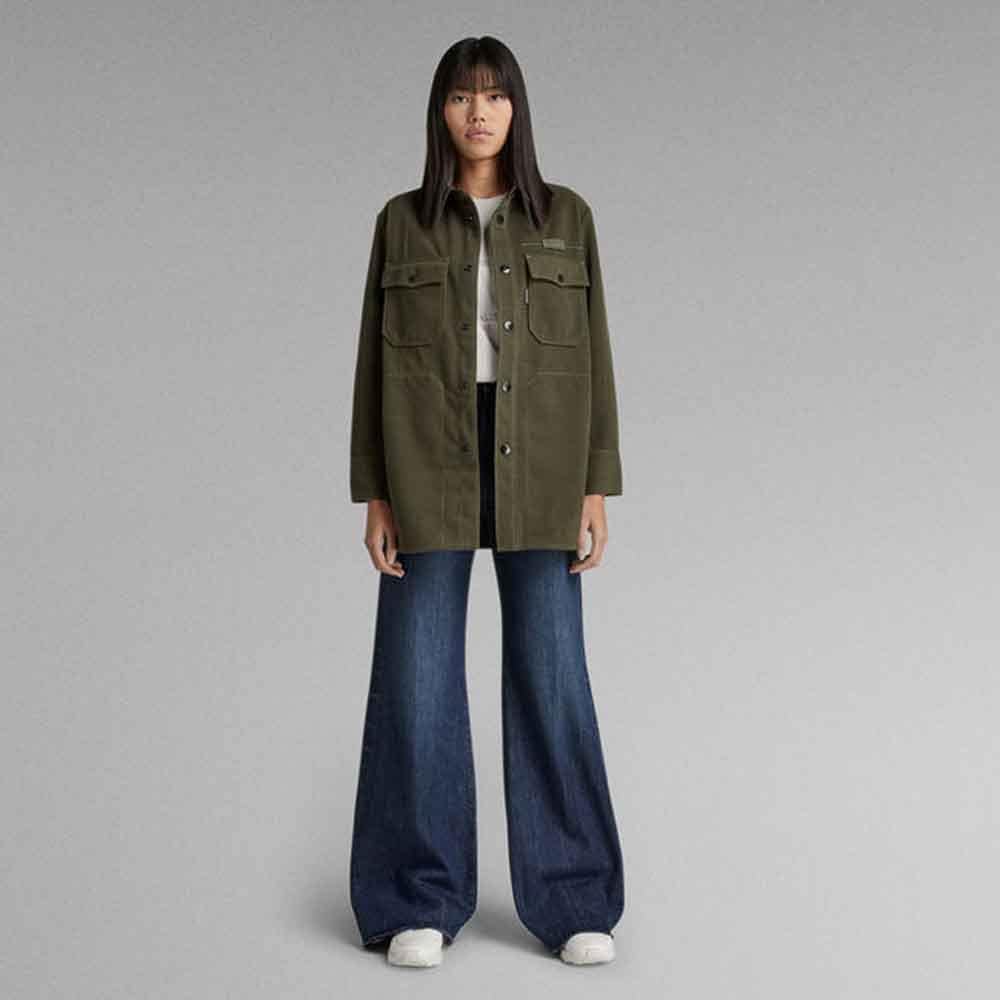 G-STAR Damen Boyfriend Overshirts, L Gr&#xFC;n (Lt Hunter D22178-d200-8165)