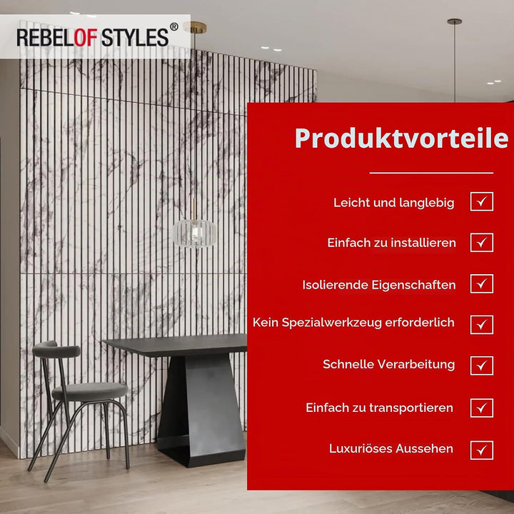 3D Wandpaneele, EPS-Schaumstoff Verblendstein - 3D UltraLight Linari Marble White HD Printed, 3d Ult
