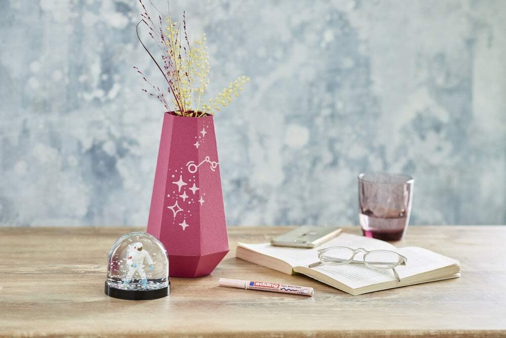 edding 751 Glanzlackmarker - hellblau - 10 Lackmarker - Rundspitze 1-2 mm - Lackstift für Glas, Stei